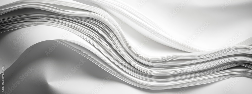 Obraz premium left side features wavy lines against a white backdrop, while right side showcases a black-and-white background