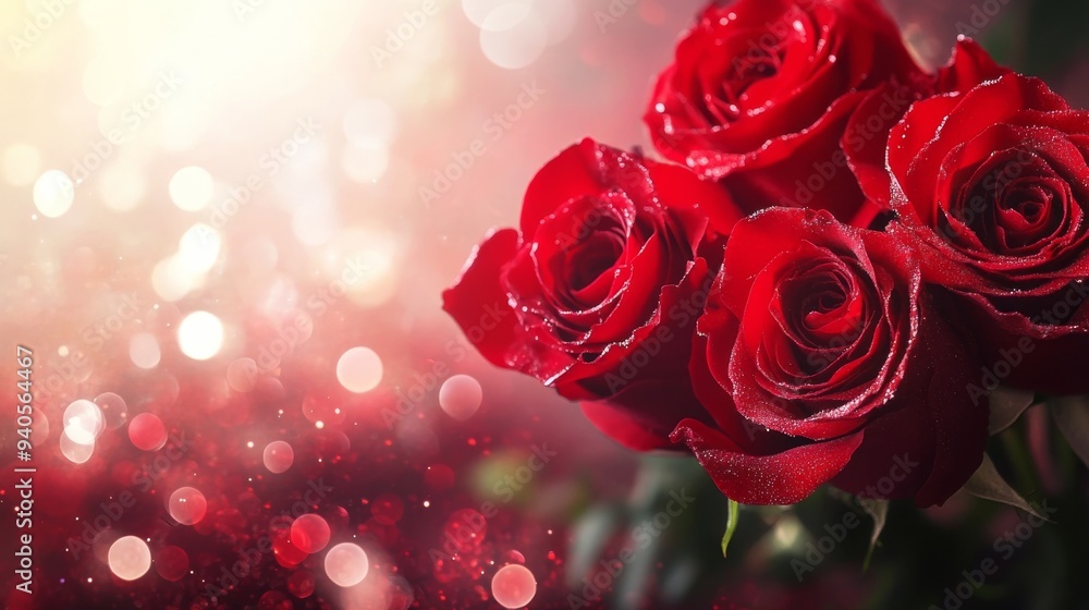 Red roses on Valentine's Day Red roses on Valentine's Day