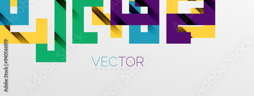 Color bend lines with shadow texture effect. Vector Illustration For Wallpaper, Banner, Background, Card, Book Illustration, landing page