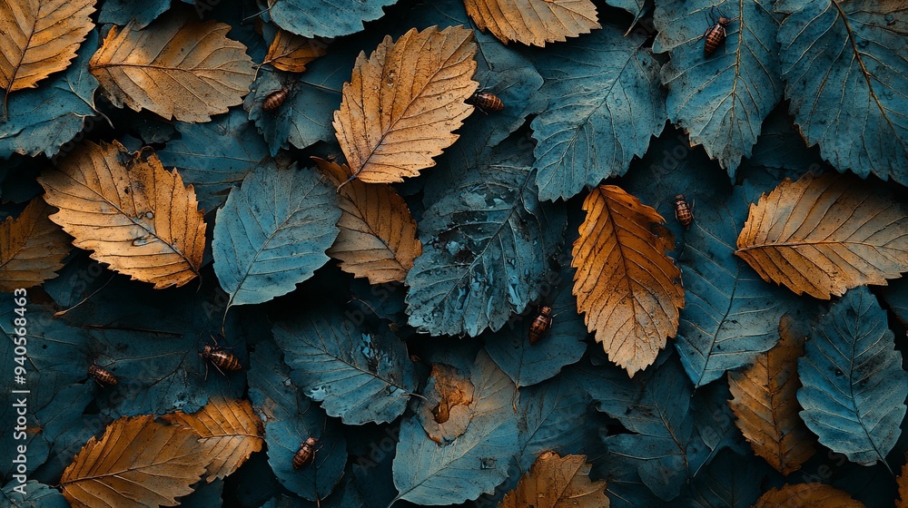 Serene Symmetry. Detailed textures of natural elements like leaves. Serene Symmetry. Detailed textures of natural elements like leaves.