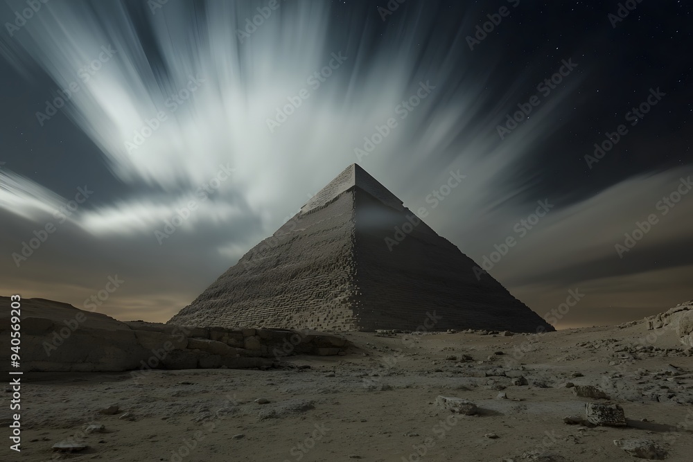 Die Pyramiden von Gizeh – Ägyptische Wunder in dramatischer Langzeitbelichtung Die Pyramiden von Gizeh – Ägyptische Wunder in dramatischer Langzeitbelichtung