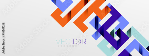 Color bend lines with shadow texture effect. Vector Illustration For Wallpaper, Banner, Background, Card, Book Illustration, landing page