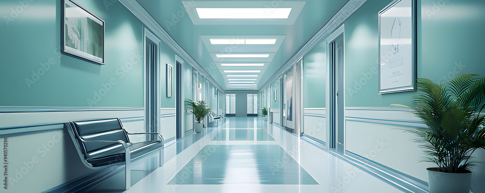 Obraz premium corridor in building. Generative AI