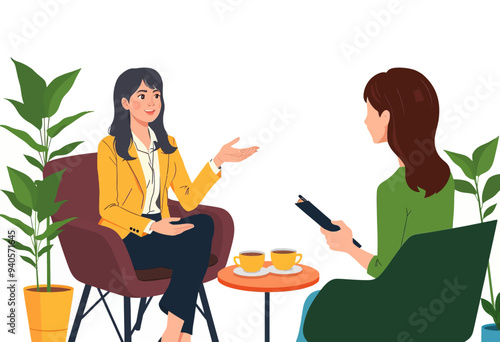 Business Meeting Between Two Women