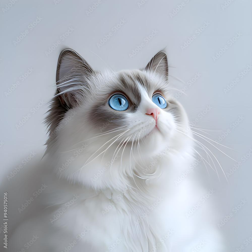 white persian cat. Generative AI white persian cat. Generative AI