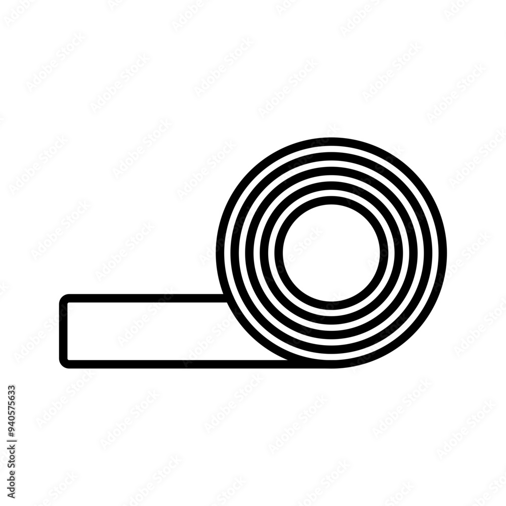 Sports tape line icon editable stroke vector clipart Sports tape line icon editable stroke vector clipart