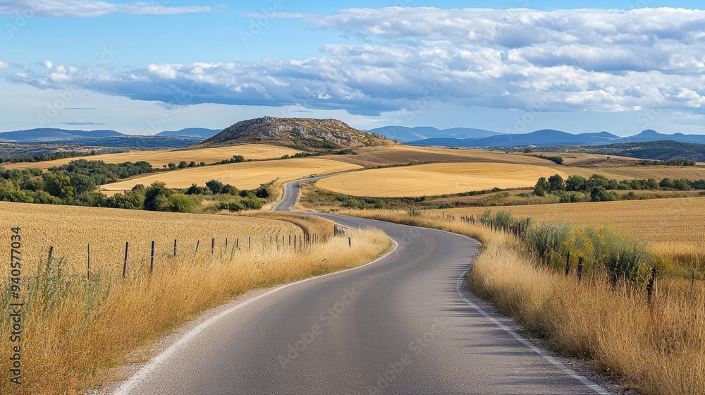 Bend on Open Road, Pesquera de Ebro. Bend on Open Road, Pesquera de Ebro.