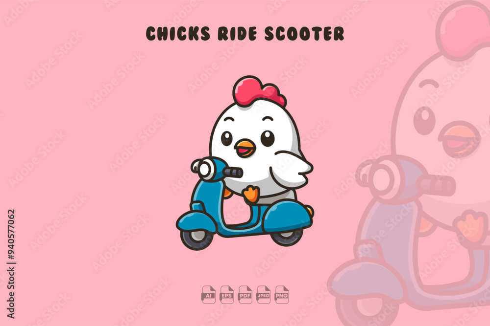 Adorable Chick Scooter Ride Adorable Chick Scooter Ride