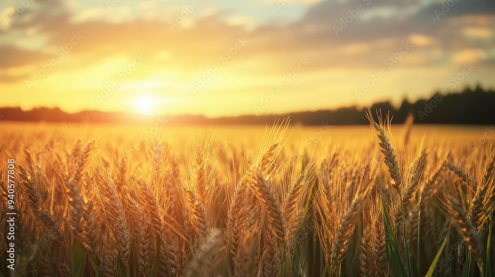 A golden wheat field under a sunset, showcasing nature's beauty and agricultural abundance. A golden wheat field under a sunset, showcasing nature's beauty and agricultural abundance.