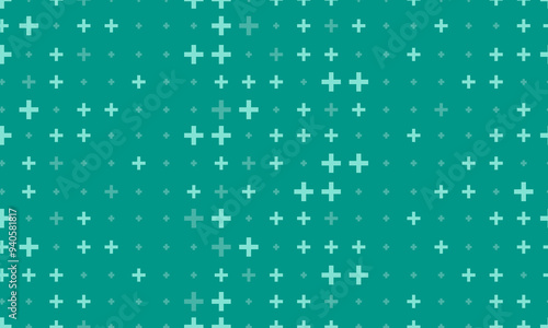 Medical cross seamless pattern. Plus background. Geometric mathematical vector pattern. 