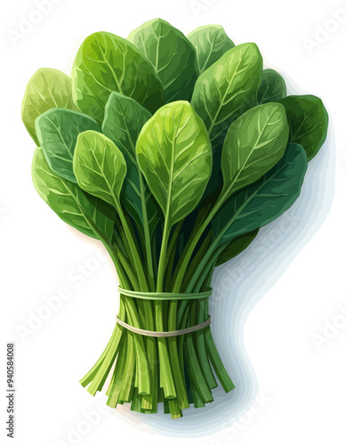 Fresh Green Leafy Vegetables in Bunches