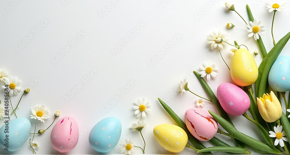 easter eggs and tulips easter eggs and tulips