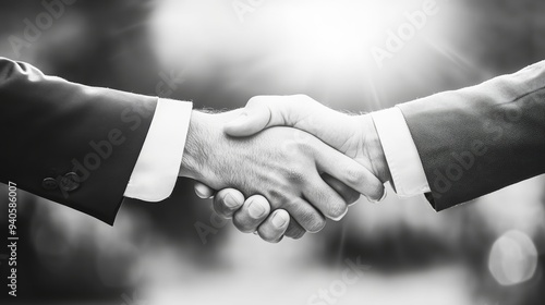 Business Partnership Handshake Concept Generative AI