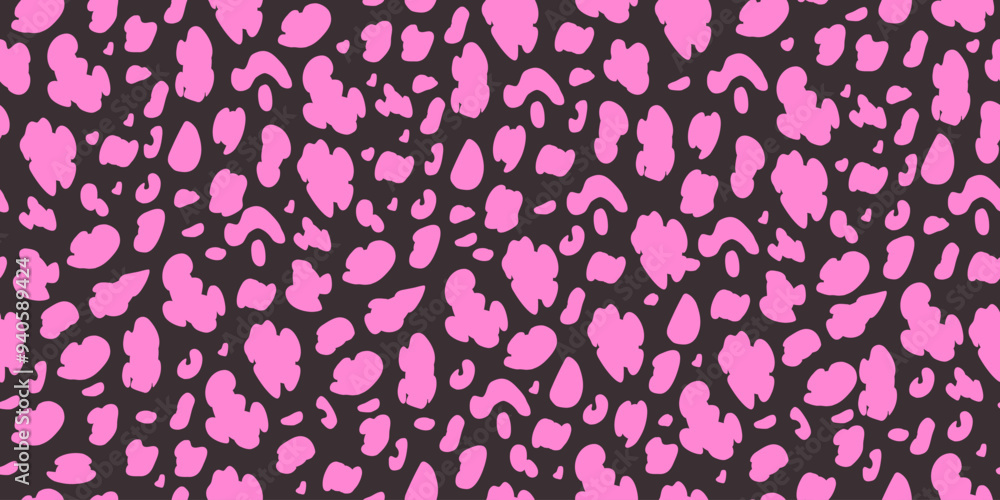 Leopard seamless pattern. Animalistic print for fabric, paper. Vector hand-drawn background. Leopard seamless pattern. Animalistic print for fabric, paper. Vector hand-drawn background.