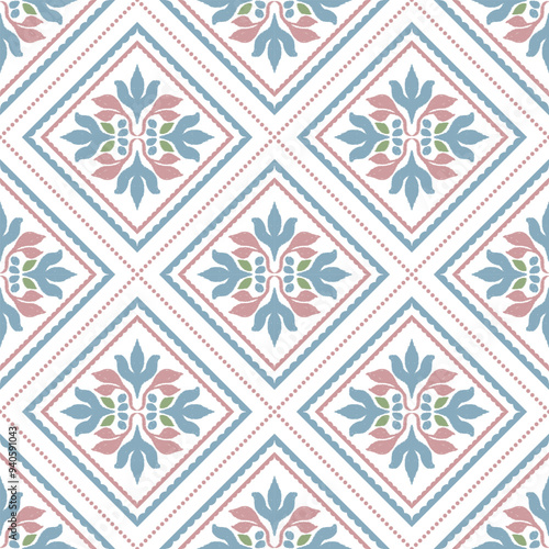 seamless floral patterns. Collection of geometric patterns in the oriental style. Patterns added to the swatch panel.