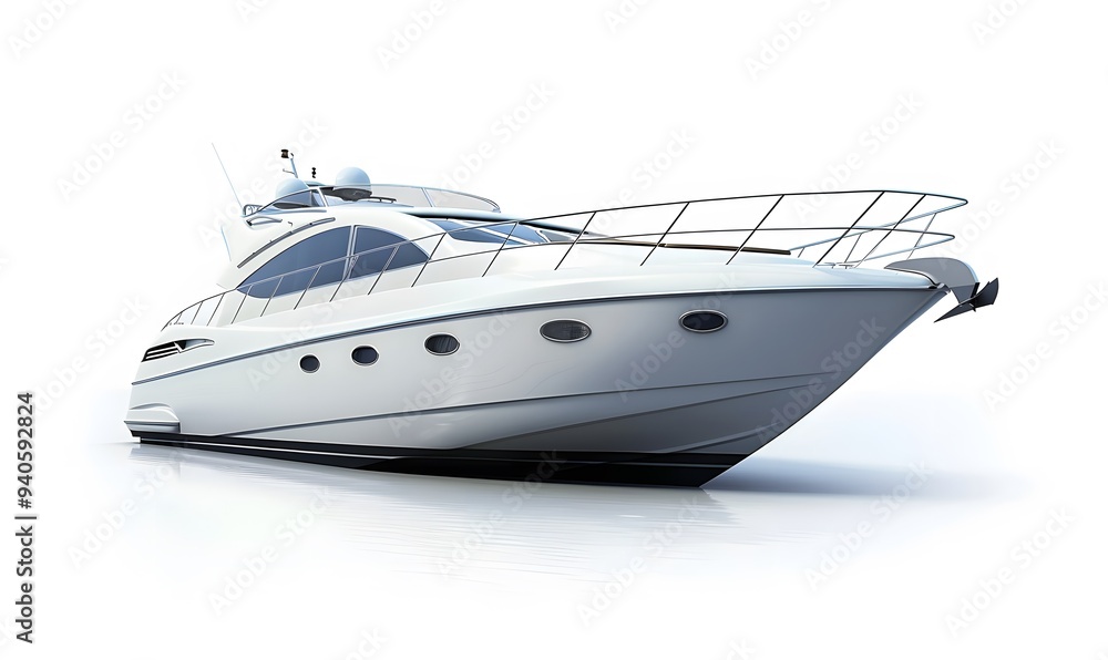 motor boat on white background. motor boat on white background.