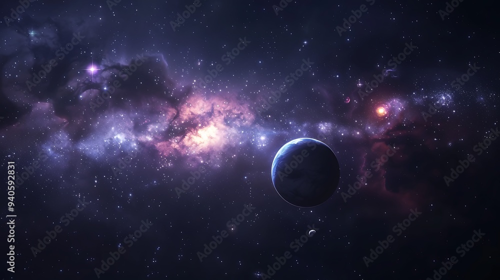 Deep space astronomy backdrop featuring a constellation of stars and planets against a dark cosmic sky, rendered in realistic HD detail. Deep space astronomy backdrop featuring a constellation of stars and planets against a dark cosmic sky, rendered in realistic HD detail.