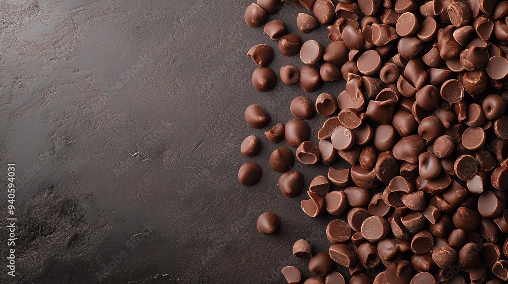 Chocolate drops background. Chocolate drops background.