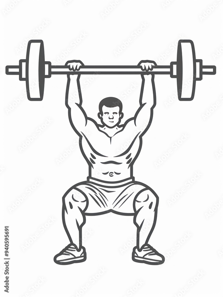 Strong Man Lifting Weights. Strong Man Lifting Weights.