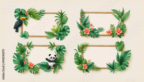 Panda in a Tropical Paradise