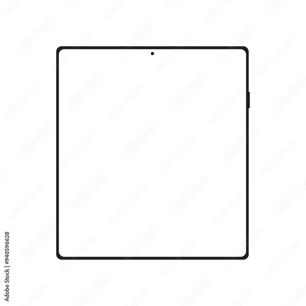 tablet black color with blank touch screen on white background. realistic and detailed device mockup. PNG tablet black color with blank touch screen on white background. realistic and detailed device mockup. PNG