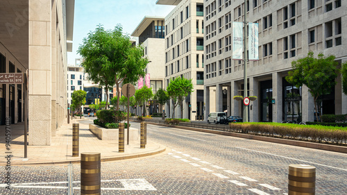 Modern city streets in the Doha city