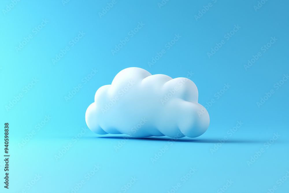 Cloud Solutions at Your Fingertips: 3D Logo of Cloud Computing Icon Cloud Solutions at Your Fingertips: 3D Logo of Cloud Computing Icon