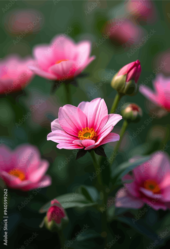 Pink Flower in Bloom Pink Flower in Bloom