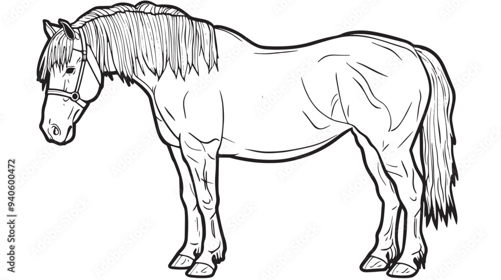 Draft horse simple outline stock illustration vector
Draft horse simple outline stock illustration vector