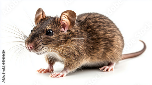 A rat, isolated on white background