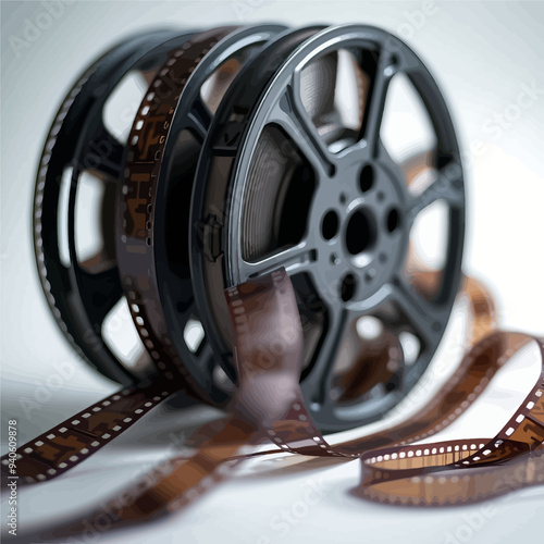 Vintage Film Projector Spare Parts: Sprockets and Film Leader