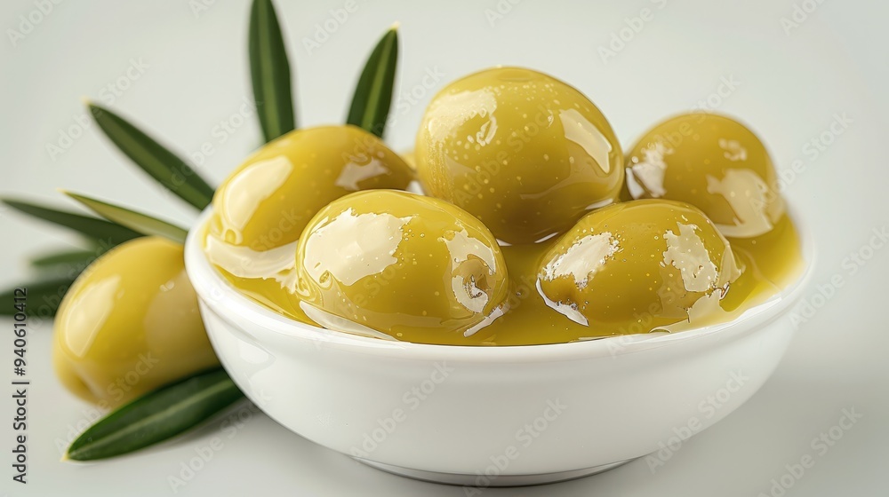 Olive cream, on a white background. Generative AI. Olive cream, on a white background. Generative AI.
