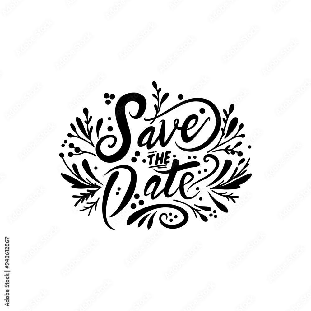 Fototapeta premium abstract text save the date template