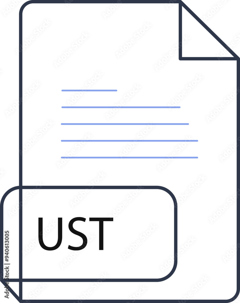 UST File extension icobn crisp corners thick outline UST File extension icobn crisp corners thick outline