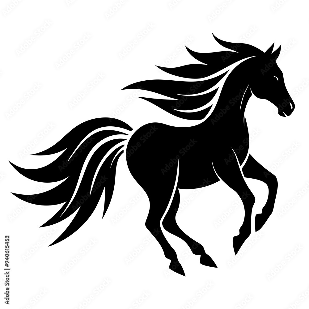 horse silhouette vector illustration horse silhouette vector illustration