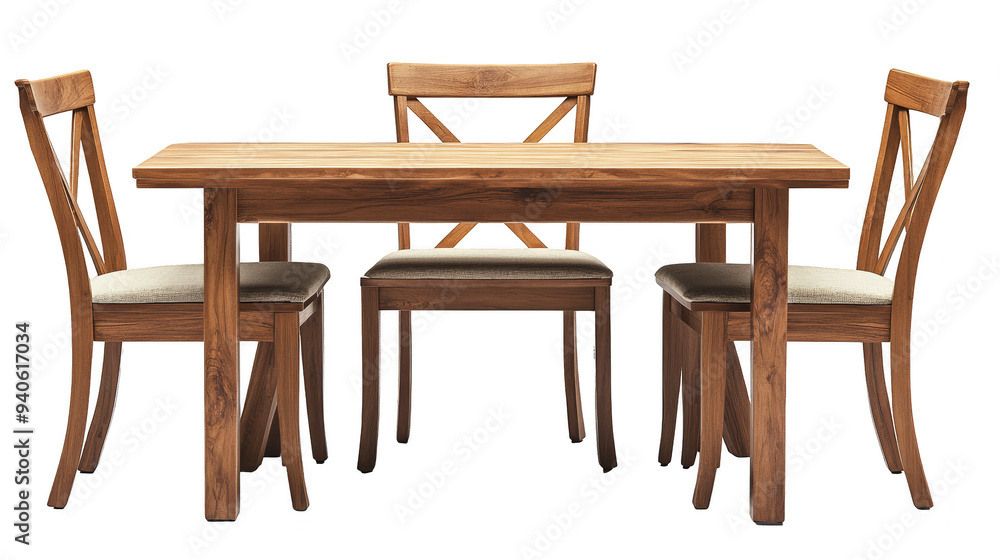 Wooden Dining Table Set with Four Chairs Wooden Dining Table Set with Four Chairs
