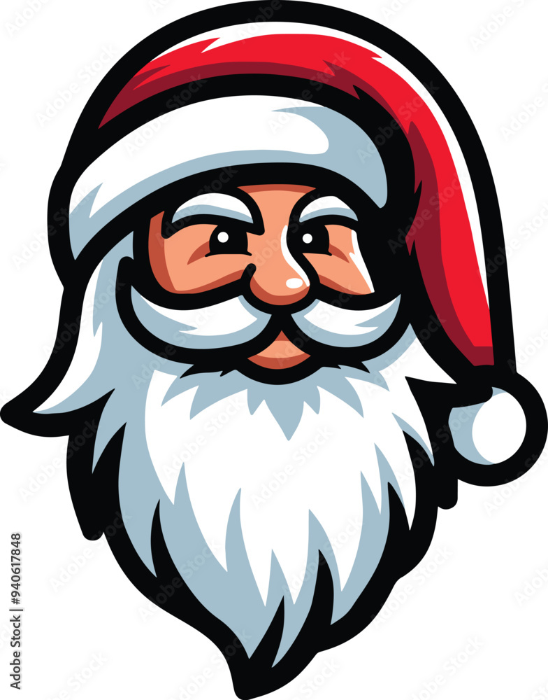 Happy Santa Cartoon Mascot Logo Happy Santa Cartoon Mascot Logo