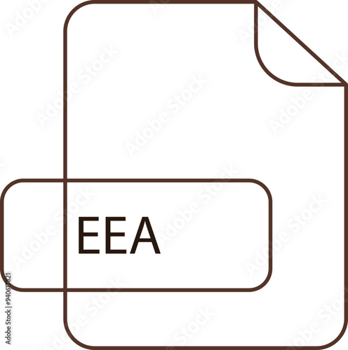 EEA File extension icon RAW thicker outline