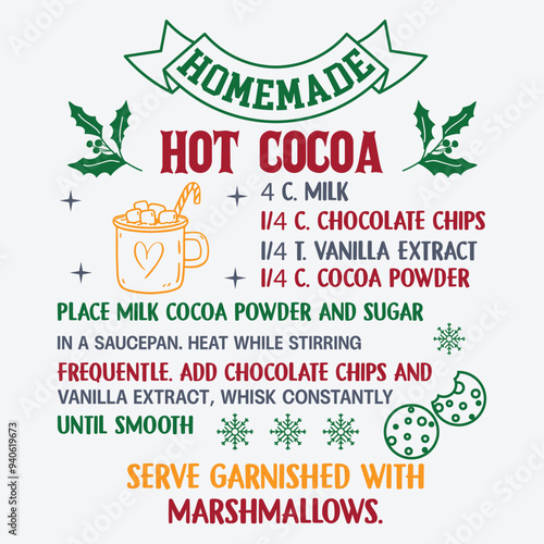 Christmas Cookie Recipe Design