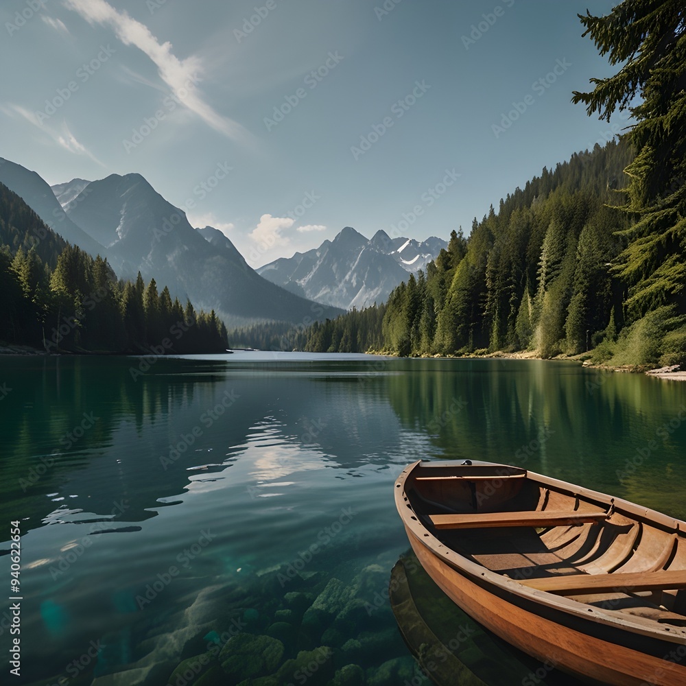 Obraz premium boat on lake