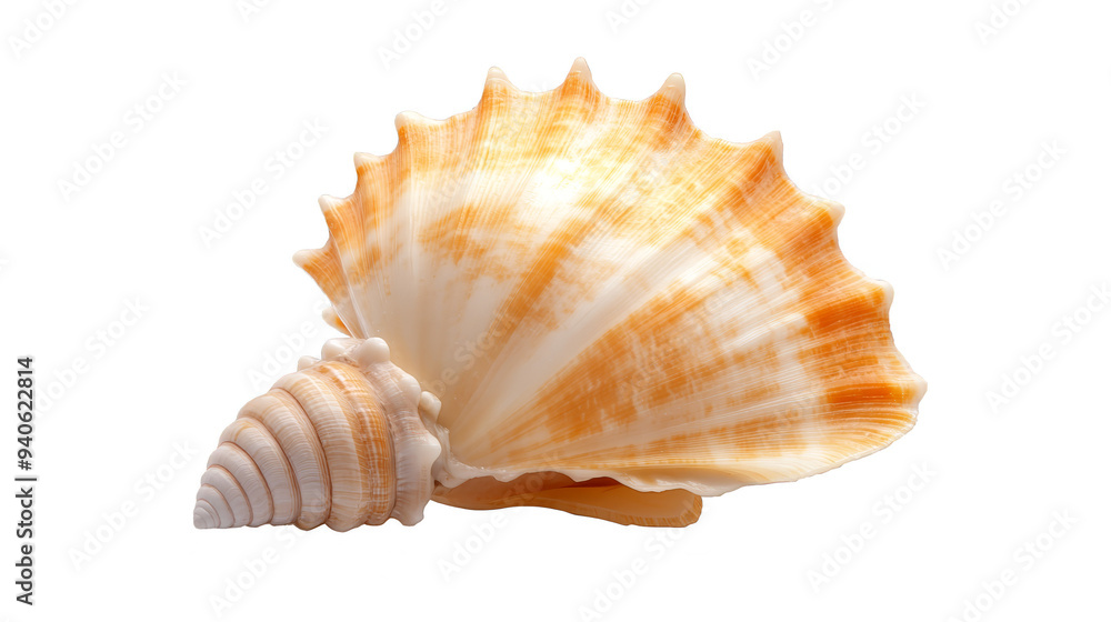 Beautiful spiky seashell transparent background Beautiful spiky seashell transparent background