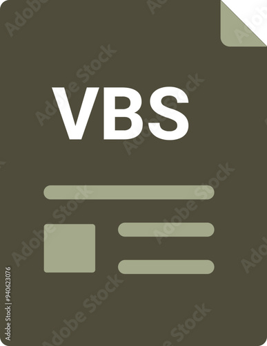 VBS file icon with symbols