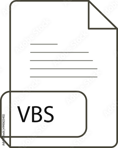 VBS File extension icobn crisp corners thick outline