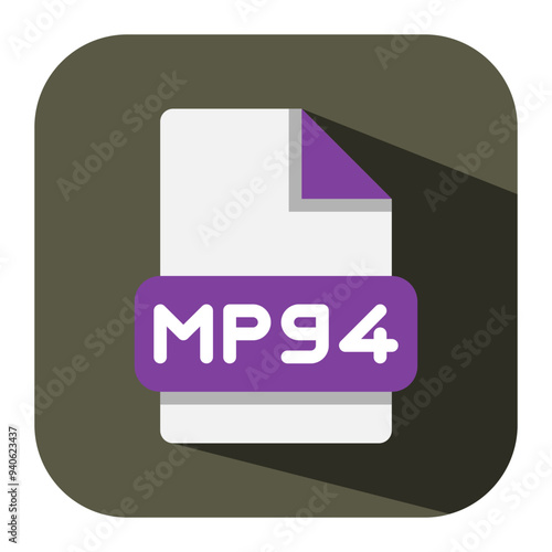 MPG4 flat icon. The flat video format icon design is ideal for reinforcing a modern aesthetic. vector illustration.