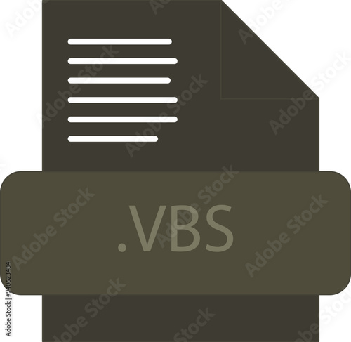 VBS File extension icon fill and bebes writting