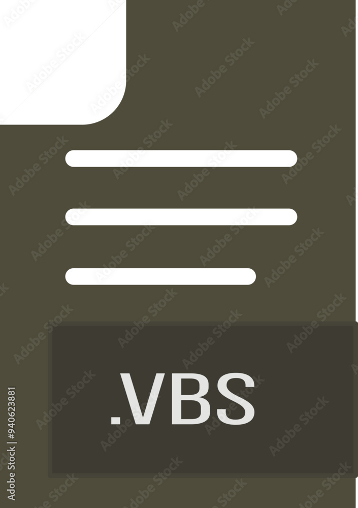 VBS File format icon outline and fill VBS File format icon outline and fill