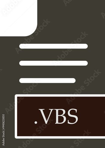 VBS File format icon fill inside
