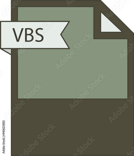 VBS File format icon minimal