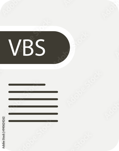 VBS File icon deep and minimal