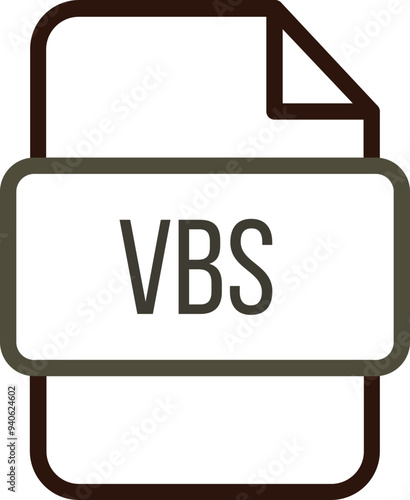 VBS File icon with bold outline